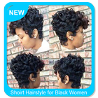 Shoirt Hairstyle for Black Women icône