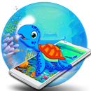 Underwater Blue Turtle Theme APK