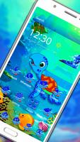 Underwater Blue Turtle Theme poster