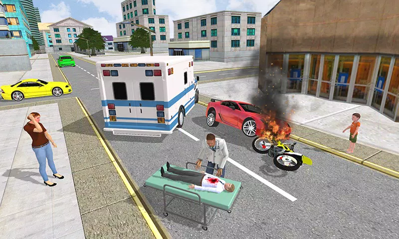 911 Fire Truck Rescue Driver emergência loucura 3D: jogo de missão