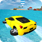 water surfer auto drijvend race-icoon