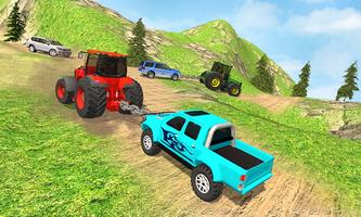 Tractor Towing Car Simulator Games پوسٹر