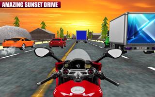 Moto Bike Race Highway Traffic capture d'écran 1