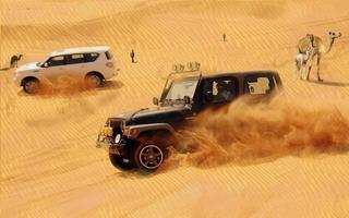 Dubai Desert Jeep Drift Affiche