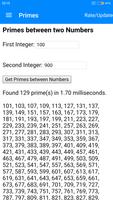 Primes between Two Numbers скриншот 1