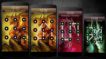 Dragon Pattern Lock Screen Affiche