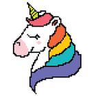 Icona Unicorn - Color by Number Sandbox Coloring Pages