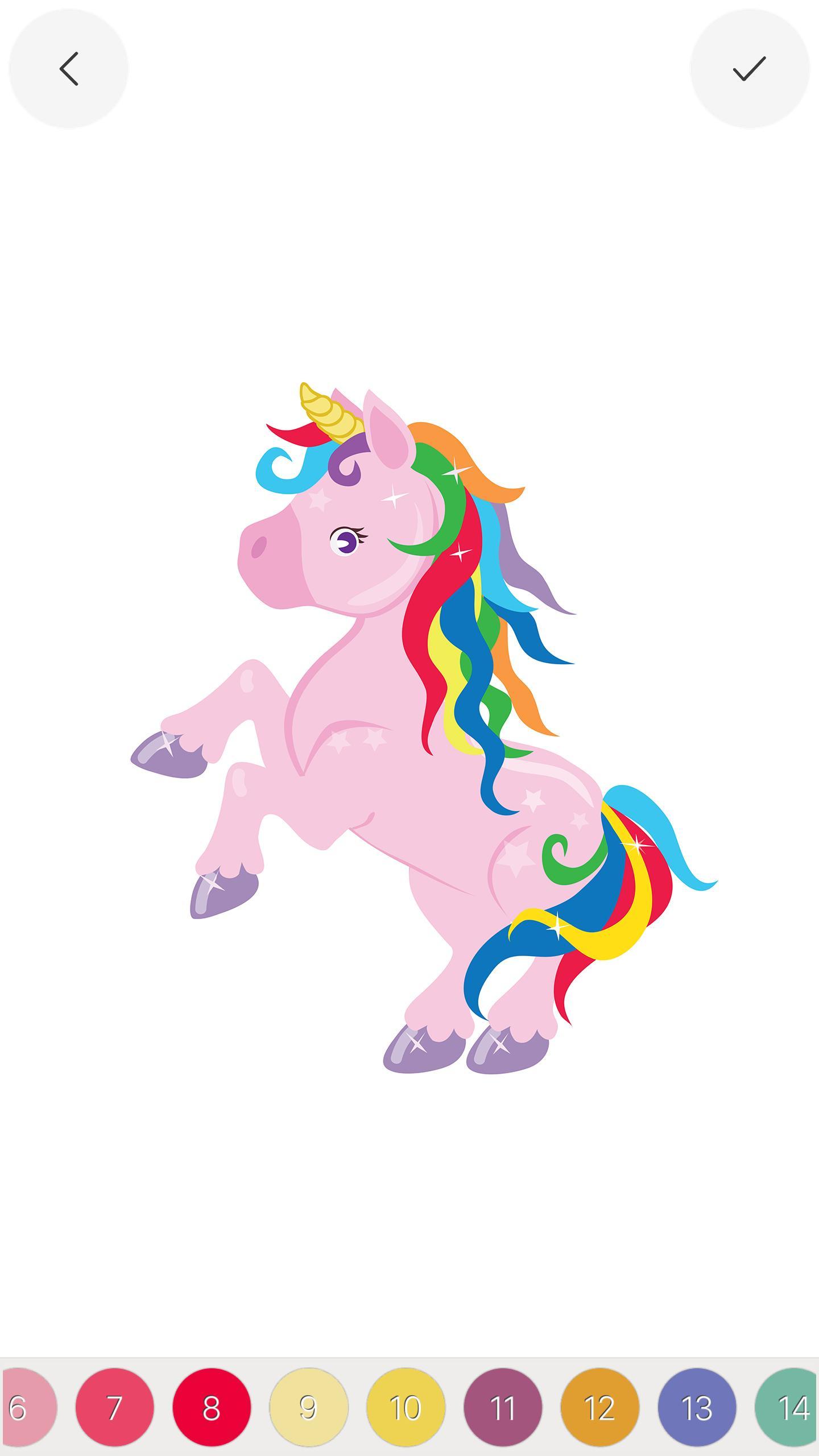 Unicorn Color By Number Sandbox Coloring Pages For Android