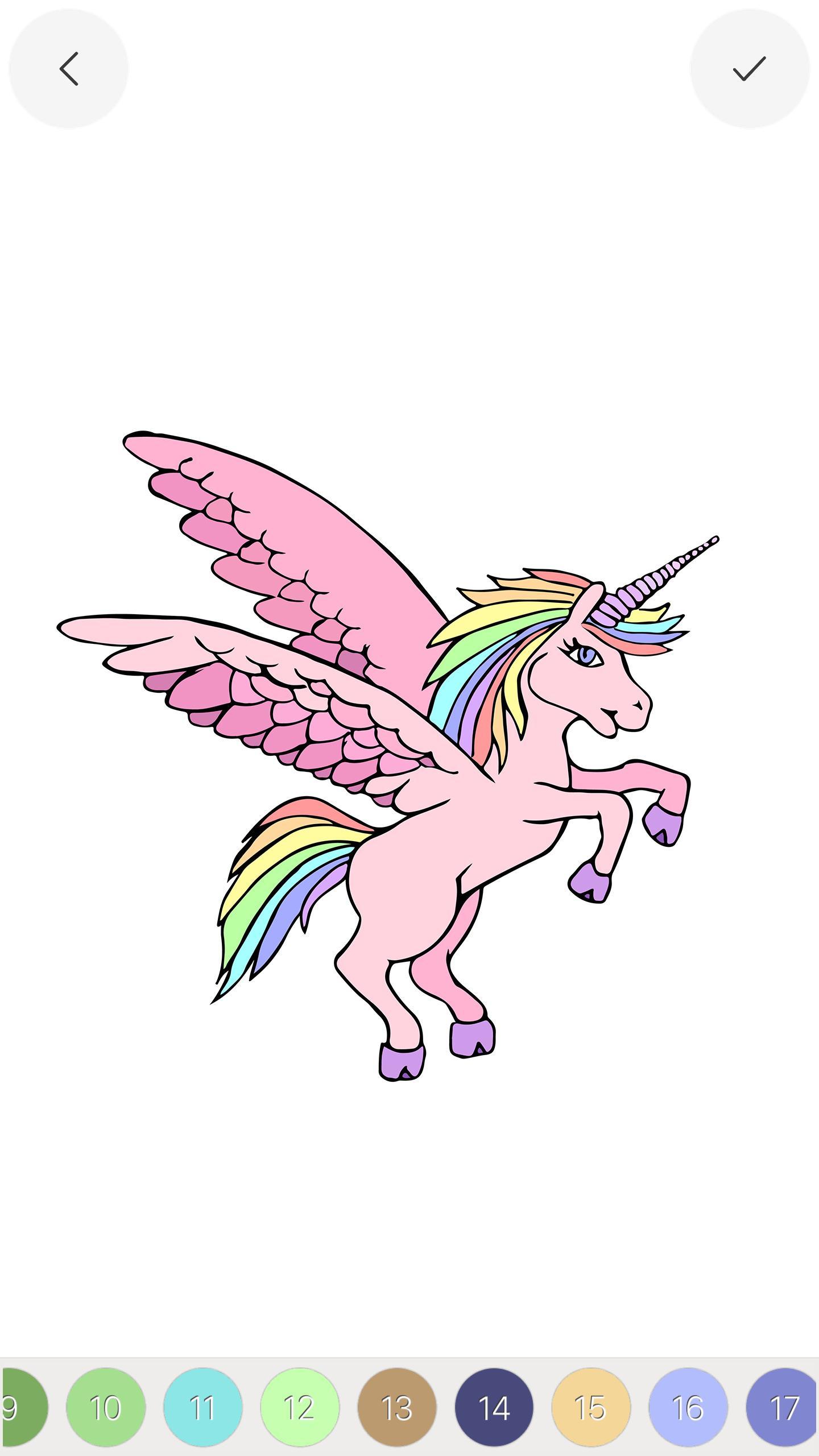 Unicorn - Color by Number Sandbox Coloring Pages for ...