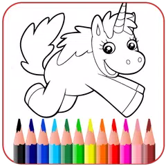 download libro da colorare per unicorno - colore per numero APK