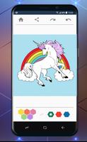 Unicorn Coloring Book - Color By Number screenshot 3