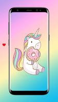 cute unicorn pink wallpapers Affiche