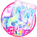 Shiny Cute Galaxy Unicorn Theme APK