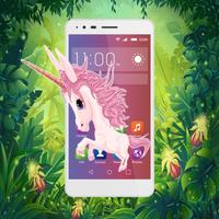Unicorn On Phone Screen Prank الملصق