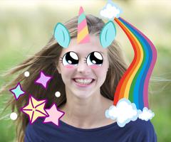 Unicorn Photo Sticker Editor Affiche