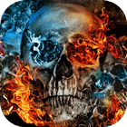 ikon Burning skull