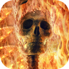 Fiery skeleton live wallpaper icône