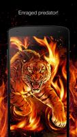Tiger on fire live wallpaper capture d'écran 1