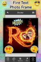 Fire Text Photo Frame Affiche