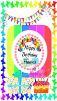 Birthday Photo Frame Card Affiche