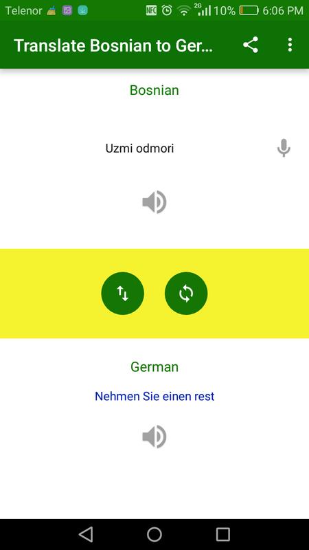 Translate Bosnian To German For Android Apk Translate Bosnian To German Poster Screenshot 1