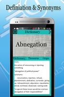 برنامه‌نما Advance English Dictionary & Thesaurus عکس از صفحه