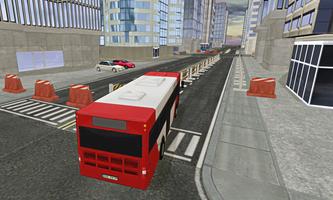 City Bus Parking 3D-poster