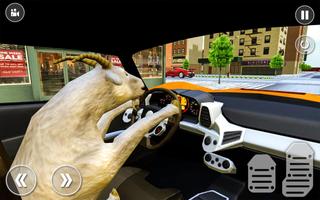 Crazy Goat Car Driving Sim پوسٹر