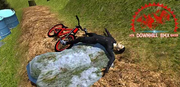 mtb bergab: BMX Rennfahrer