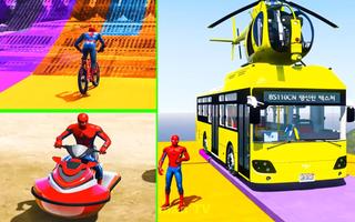 Super heroes Multi Race Downhill Racing 스크린샷 1