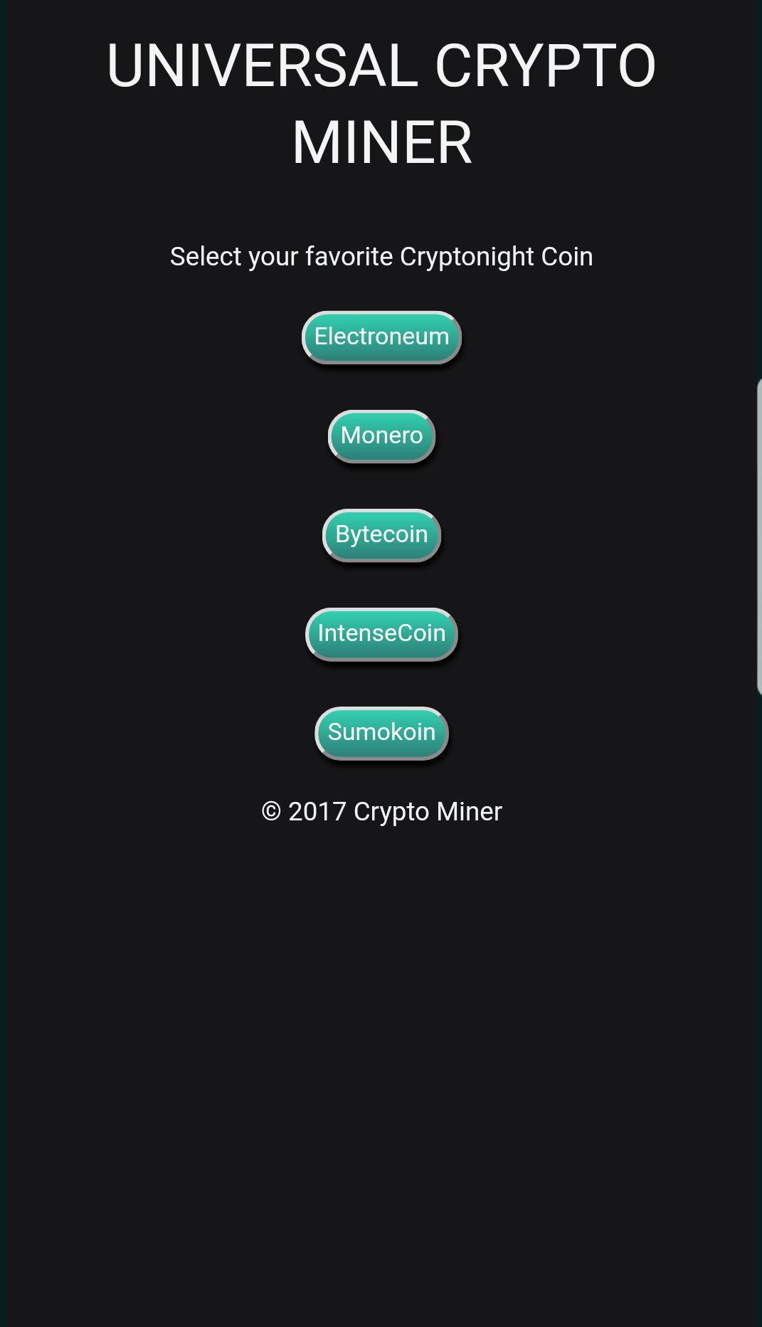 Universal Cryptonight Miner for Crypto Coins for Android ...