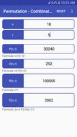 برنامه‌نما Permutation - Combination Calc عکس از صفحه