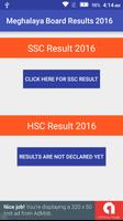 Meghalaya Board Results 2016 poster