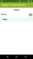 Tagalog to English Dictionary capture d'écran 1