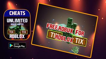Unlimited free Robux and Tix for roblox Prank! Affiche