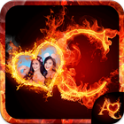 Fire Text Photo Editor-icoon