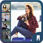 Girl Jeans Selfie Camera icône