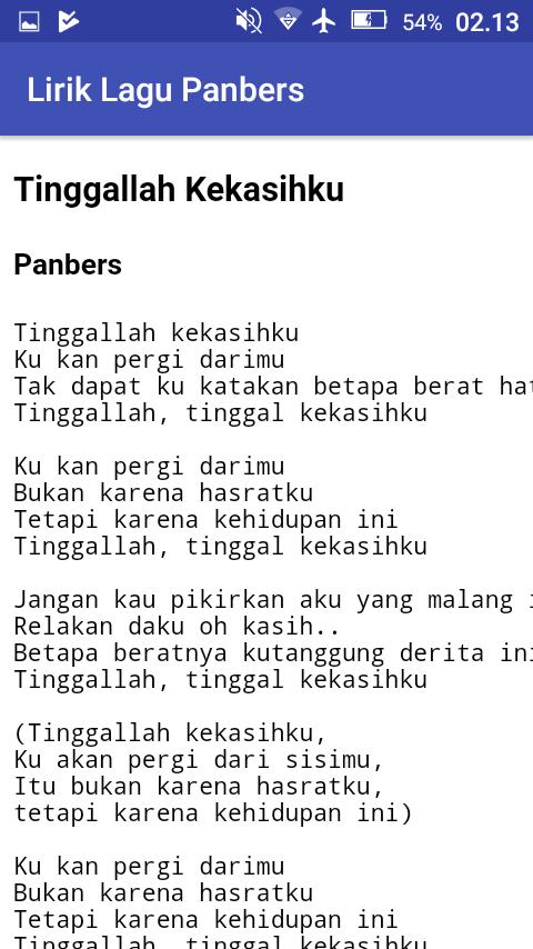 Lirik Lagu Gereja Tua Chord : Lagu Panbers Tembang Kenangan Lirik
