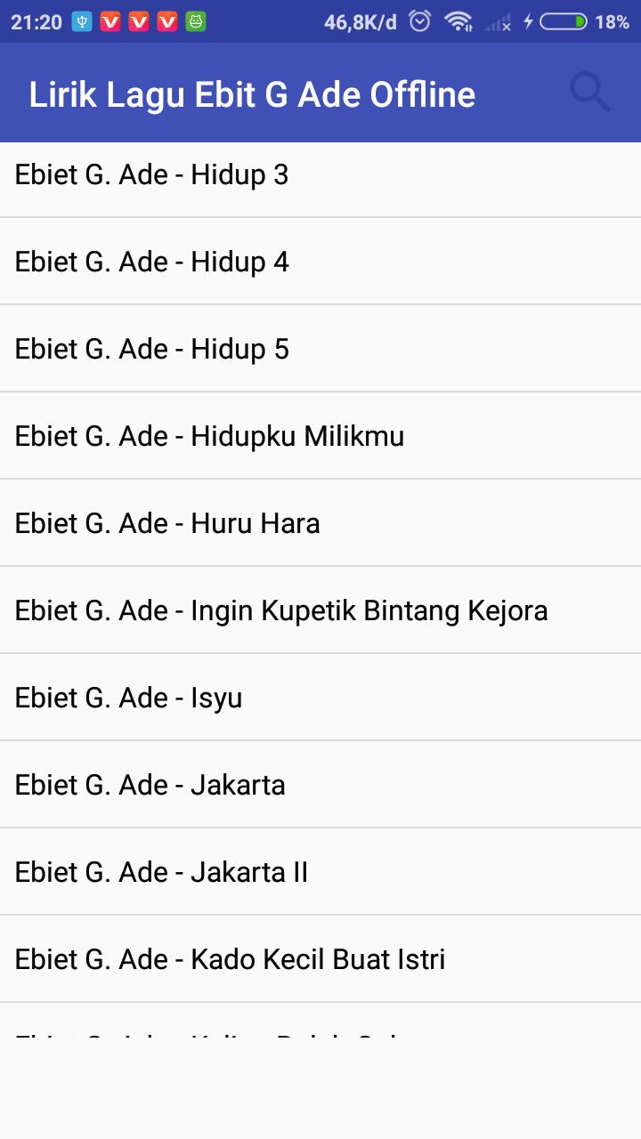 Lirik Lagu Ebiet G Ade