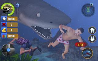 Simulator Survival Paus Biru:Permainan Angry Shark poster