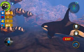 Simulator Survival Paus Biru:Permainan Angry Shark screenshot 2