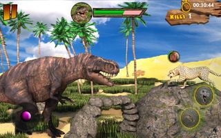 T-Rex Simulator 3D: Dino Attack Survival Game imagem de tela 1