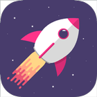 Rocket In Space أيقونة