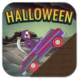 Halloween uphill climb for kid