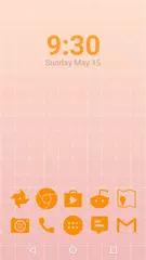 Stamped Orange Icons APK download