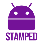 Stamped Purple Icons Zeichen