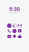 Stamped Purple Icons Affiche