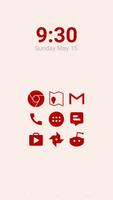 Stamped Red Icons Affiche