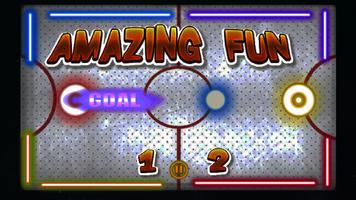 Glow Air Hockey Deluxe اسکرین شاٹ 1