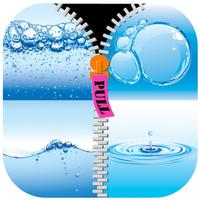 Transparent Water Zipper Lock Affiche